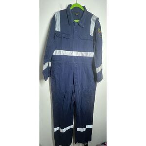 Black Stallion Coverall Overall Safety Work Pockets Boiler Suit Size L